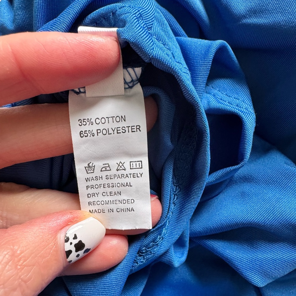 Women's Blue Athletic Romper - Picture 6 of 6